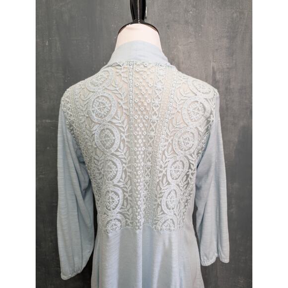 Simply Noelle Baby Blue Knit Spring Cardigan Flowy XS - Picture 3 of 10